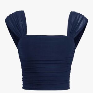 Elegant Navy Blue Women's Top